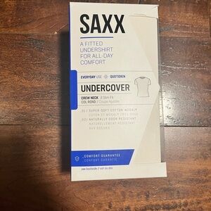 New Saxx Mens XL White Fitted TShirt